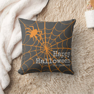 Spider Web Halloween Kissen