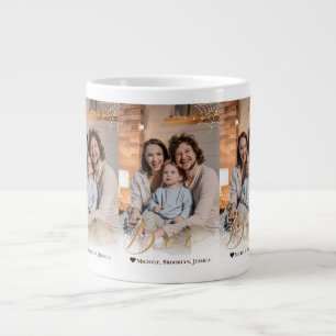 Spider web Hand Lettered Boo Halloween Foto Jumbo-Tasse
