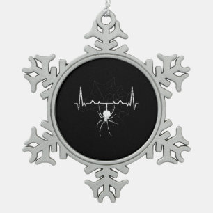 Spider Web Heartbeat Cobweb Spider Gift Schneeflocken Zinn-Ornament