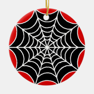 Spider Web Keramik Ornament