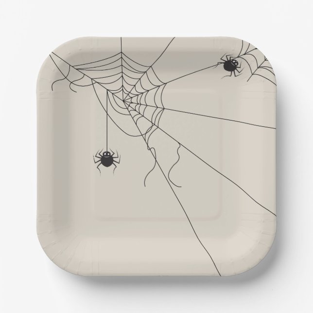 spider web net pappteller (Vorderseite)