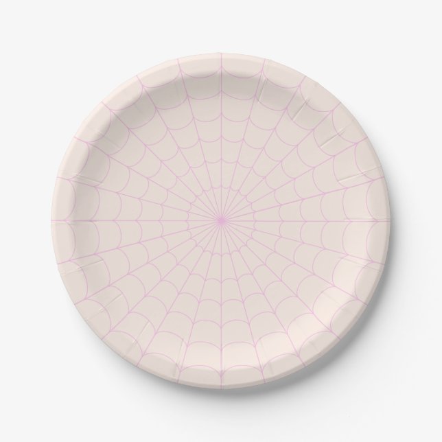 Spider Web (Pink) Pappteller (Vorderseite)