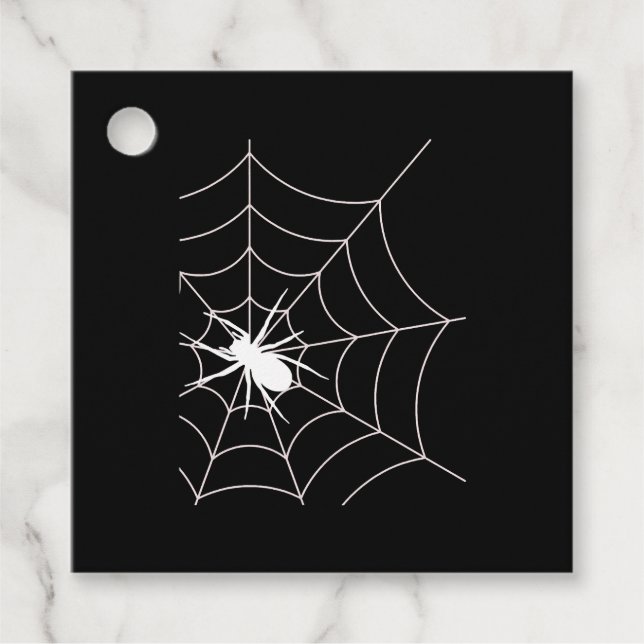 Spider Web Pregnancy Ankündigung Halloween Geschenkanhänger (Vorderseite)