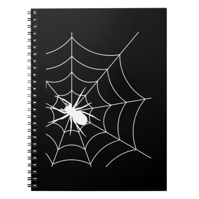 Spider Web Pregnancy Ankündigung Halloween Notizblock (Vorderseite)