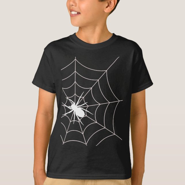 Spider Web Pregnancy Ankündigung Halloween T-Shirt (Vorderseite)