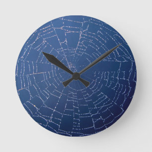 Spider Web Runde Wanduhr