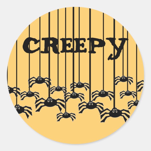 Spider Web Runder Aufkleber (Vorderseite)