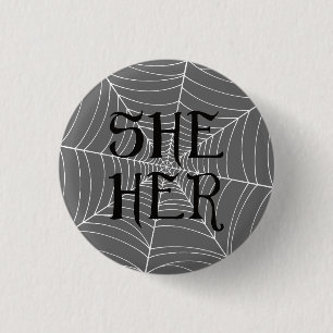 Spider Web Sie ihre Pronos in Grau Button