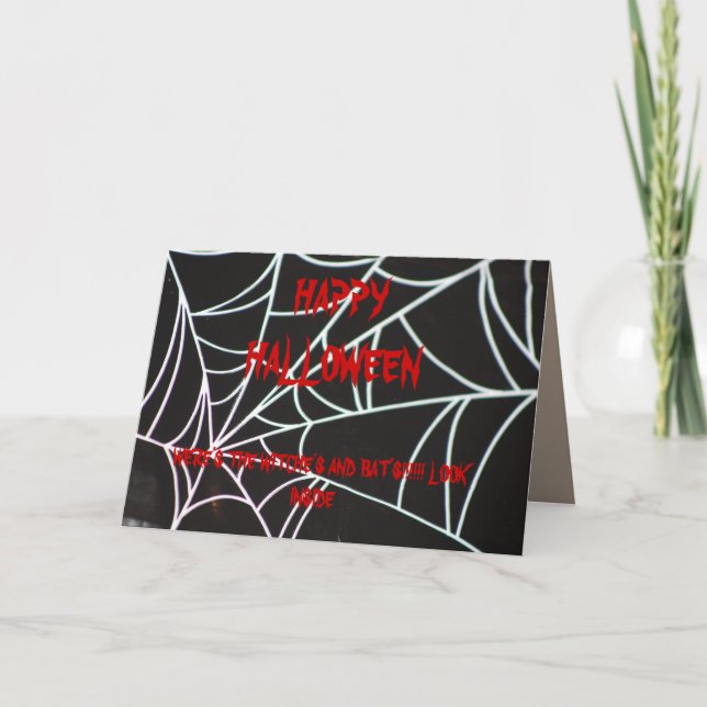 SPIDER WEB< WITCH UND BAT-Karte Karte (Vorderseite)