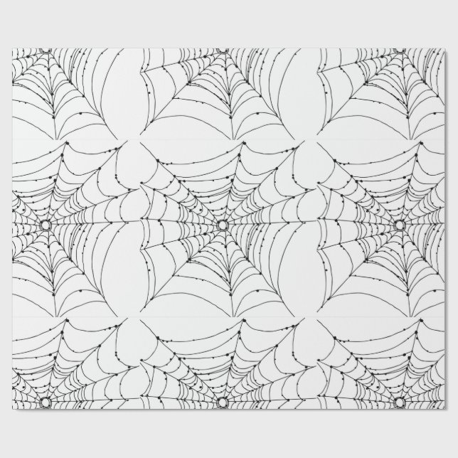 Spider Web Wrapping Paper Geschenkpapier (Flach)