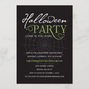 SPIDER-WEBER  INVITATION VON HALLOWEEN-PARTYS EINLADUNG
