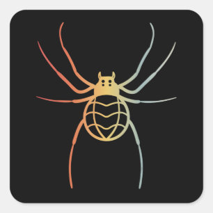 Spider Whisperer Funny Tarantula Vintages Hallowee Quadratischer Aufkleber