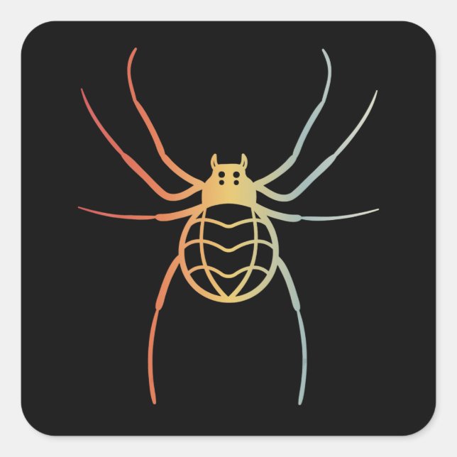 Spider Whisperer Funny Tarantula Vintages Hallowee Quadratischer Aufkleber (Vorderseite)