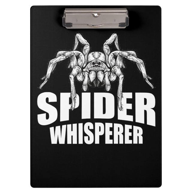 Spider Whisperer Halloween Tarantula Spider Gift Klemmbrett (Vorderseite)