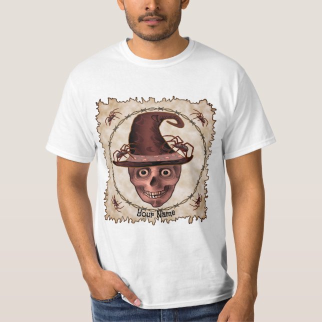 Spider Witch Skull T-Shirt (Vorderseite)