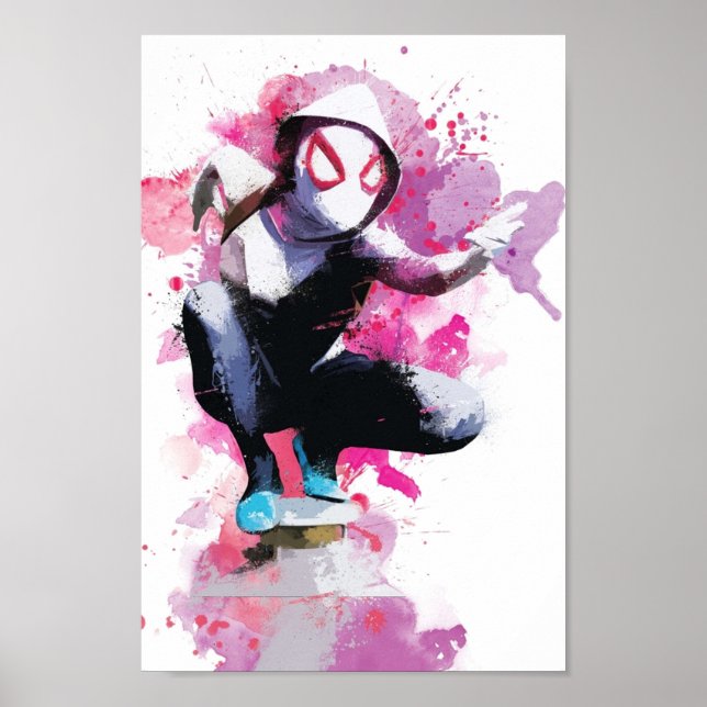 SpiderGwen Spritzer Art Poster (Vorne)