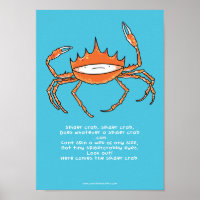 Spiderkrabbe, Spinnenkrebse A4-Plakat