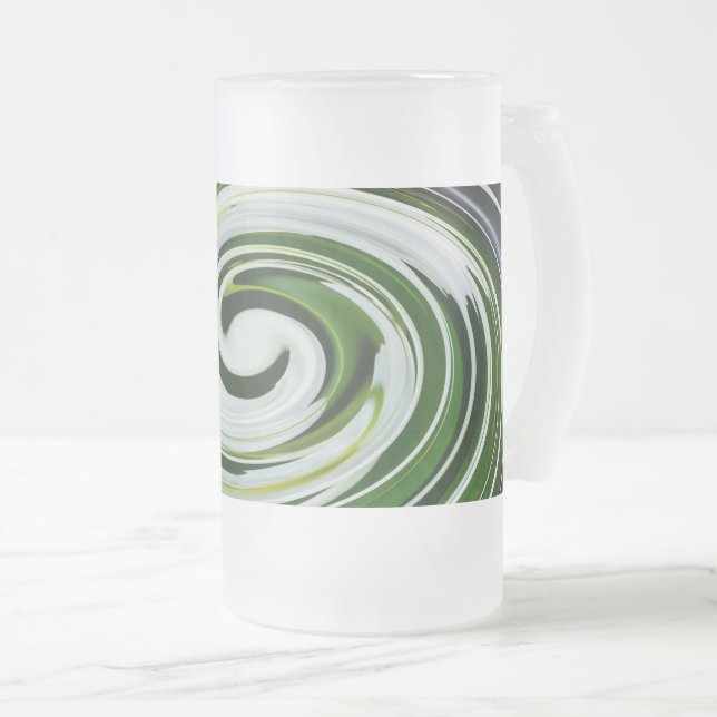 SpiderLily Drehung Mattiert Glass Beer Tasse (VorderseiteRechts)