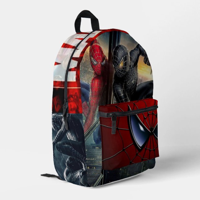 Spiderman Bedruckter Rucksack (Rückseitige Ecke links)