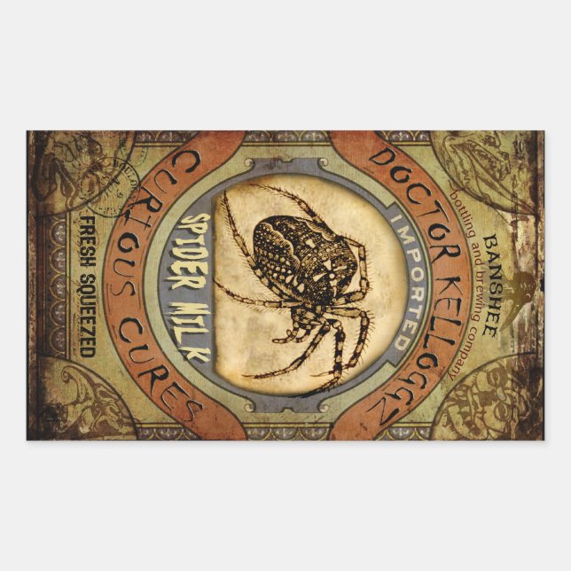 Spidermilch Rechteckiger Aufkleber (Vorderseite)