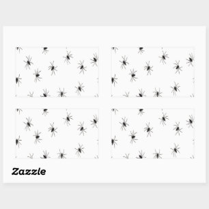 Spiders Halloween Creepy Crawly Spooky Rechteckiger Aufkleber