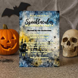 Spiders Haunted House Spooktacular Halloween Party Einladung