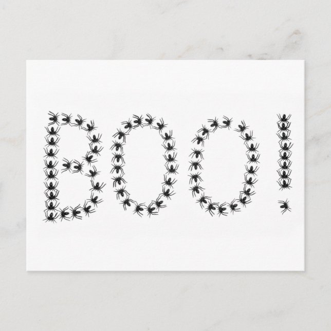 Spiders Sprichwort Boo Postkarte (Vorderseite)