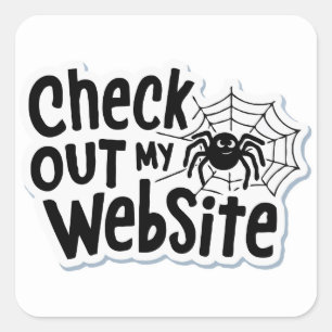 Spider's Web Design - 'Karo aus meiner Website' Pu Quadratischer Aufkleber