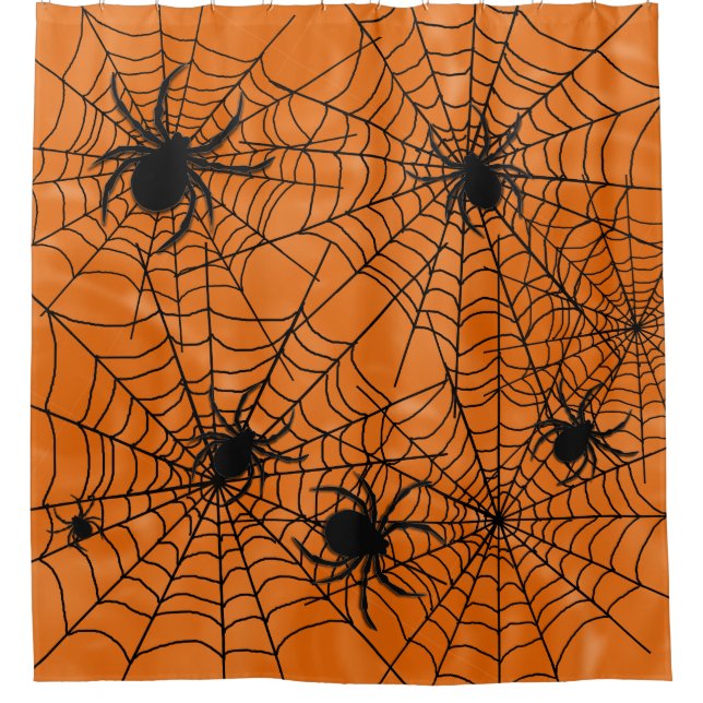 Spiders WebHalloween Duschvorhang (Vorderseite)