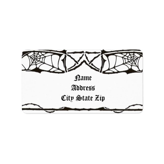 Spiderweb Adressaufkleber (Vorne)