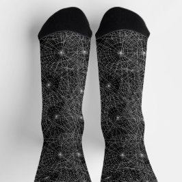 Spiderweb Dark Aesthetic Goth Halloween Socken