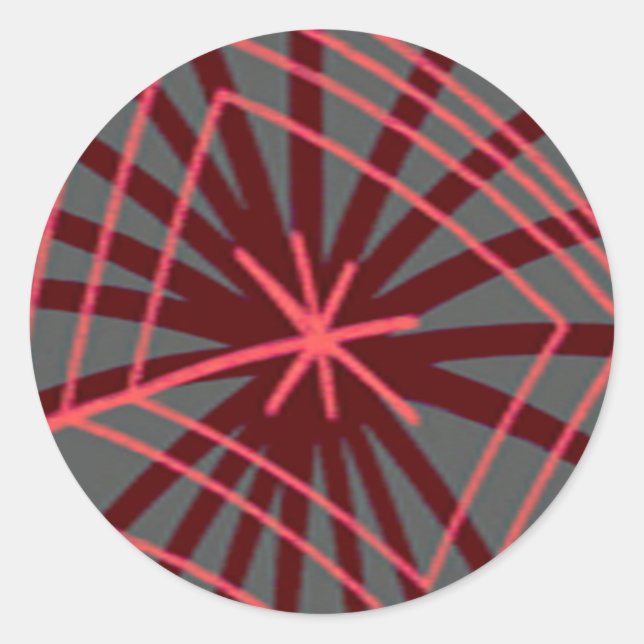 Spiderweb Exotic Design Runder Aufkleber (Vorderseite)