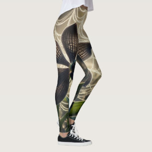 Spiderweb floral leggings