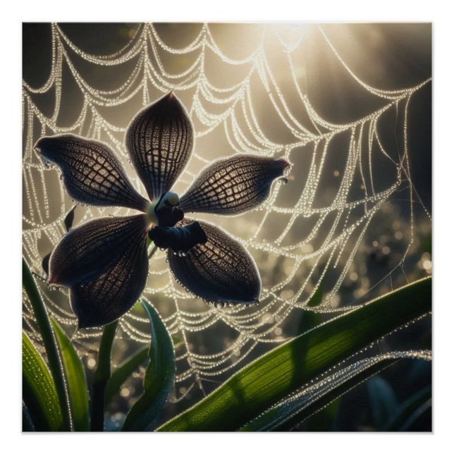 Spiderweb floral poster (Vorderseite)