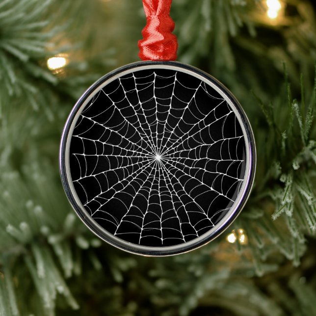 Spiderweb Goth Ornament Aus Metall (Baum)