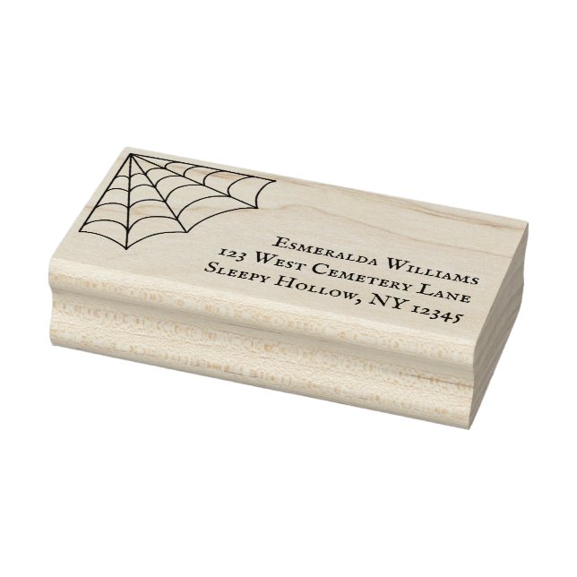 Spiderweb Graphic Custom Goth Rücksendeadresse Gummistempel (Stempel)