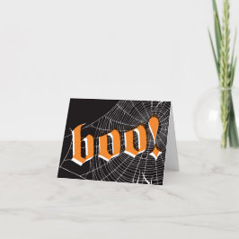 Spiderweb Halloween Card Dankeskarte