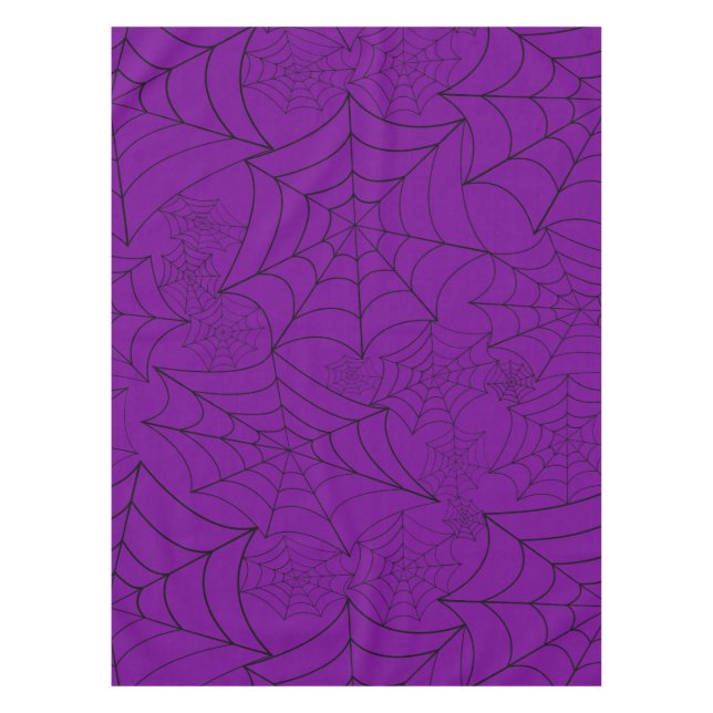 spiderweb halloween gothic spider web purple tischdecke (Vorderseite)