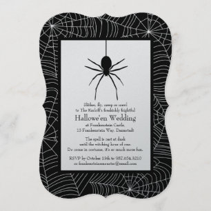 Spiderweb Halloween Hochzeitseinladung Einladung