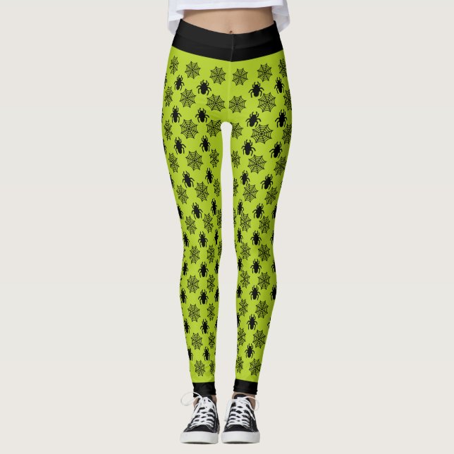 Spiderweb Halloween Leggings (Vorderseite)
