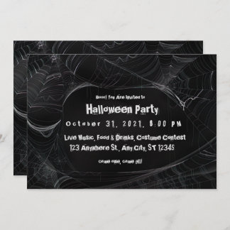 Spiderweb Halloween-Party Einladung