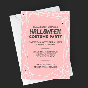 Spiderweb-Halloween-Party Einladung