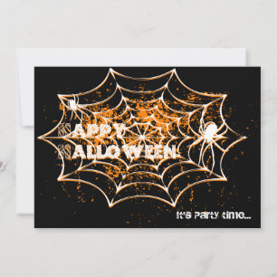 Spiderweb Halloween-Party Einladungen
