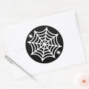 Spiderweb Halloween Runder Aufkleber