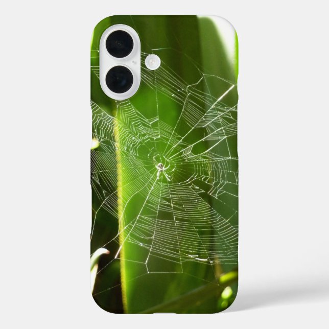 Spiderweb in tropischen Blätter Natur Case-Mate iPhone Hülle (Rückseite)