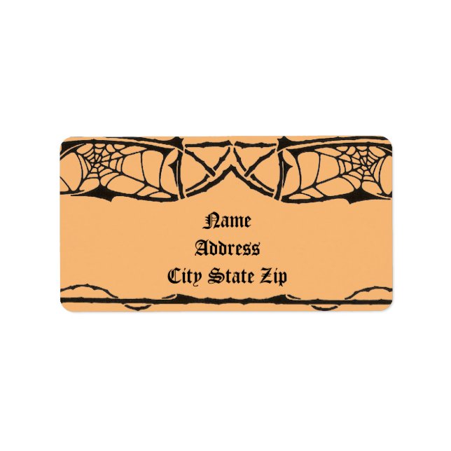Spiderweb Label Adressaufkleber (Vorne)