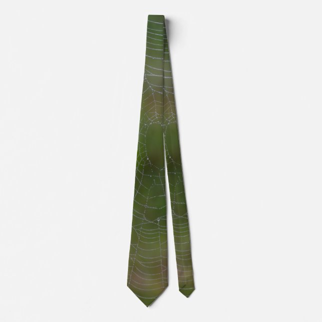 Spiderweb mit Droplets Neck Tie Krawatte (Vorderseite)