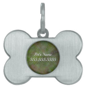 Spiderweb mit Droplets Pet ID Tag Tiermarke