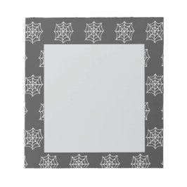 Spiderweb Notepad (dunkelgrau & weiß) Notizblock