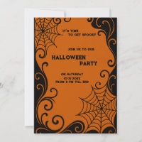 Spiderweb Ornament Orange Black Gothic halloween